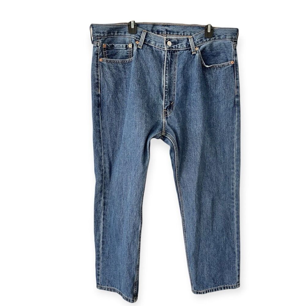 Levi's 505 Men's Regular Fit Straight Leg Jeans Blue Denim 40x29 Normcore Grunge - Picture 2 of 15